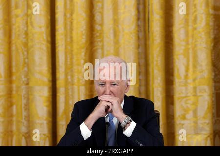 Washington, USA. 25th Sep, 2023. US President Joe Biden hosts the Pacific Islands Forum leaders at the White House in Washington on September 25, 2023. Photo by Yuri Gripas/Pool/Sipa USA Credit: Sipa USA/Alamy Live News Stock Photo