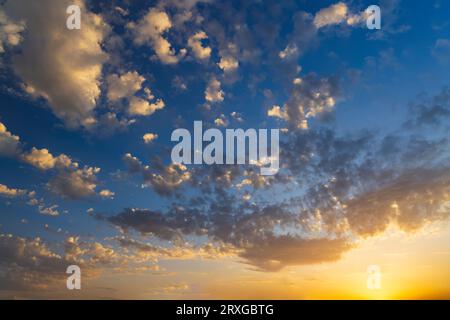 Beautiful sky with cloud before sunset Stock Photo