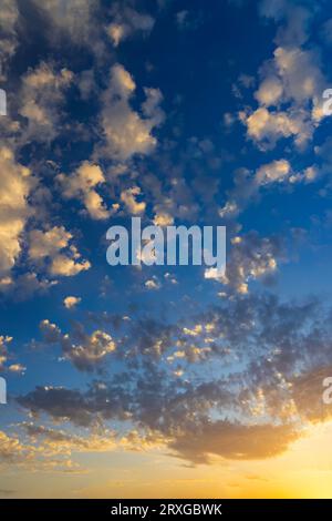 Beautiful sky with cloud before sunset Stock Photo