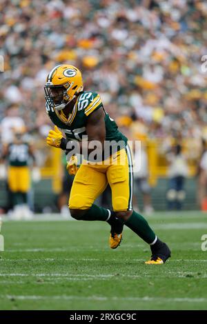 Green Bay Packers linebacker Kingsley Enagbare (55) rushes during an NFL  Preseason game against the New Orleans Saints Friday, Aug. 19, 2022, in Green  Bay, Wis. (AP Photo/Jeffrey Phelps Stock Photo - Alamy