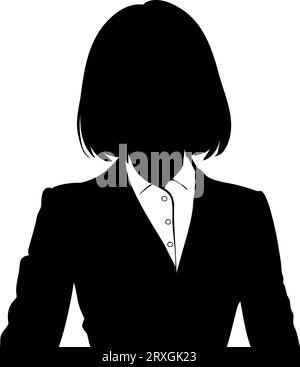 Businesswoman silhouette symbol. Vector illustration Stock Vector