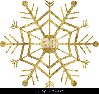 Golden snowflake crystal elegant line christmas decoration on dark ...