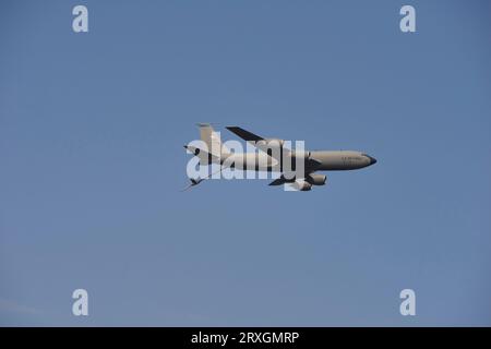 Cleveland National Airshow. Burke Lakefront Airport. September 3, 2023. Us Air Force KC-135 fueling jet. Stock Photo