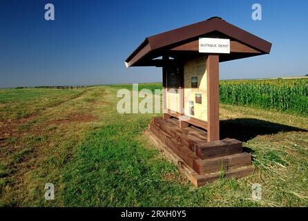 Trailhead, Caprock Canyons Trailway State Park, Quitaque, Texas Stock Photo