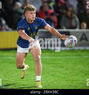Wakefield, England - 22nd September 2023  Wakefield Trinity's Harvey Smith. Rugby League  Betfred Super League , Wakefield Trinity vs Hull Kingston Rovers at Be Well Support Stadium, Wakefield, UK Stock Photo