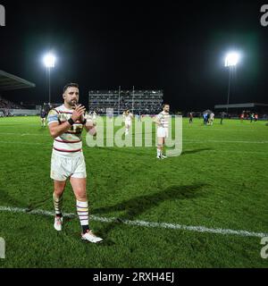 Wakefield, England - 22nd September 2023 Wakefield Trinity's Josh Bowden.  Rugby League  Betfred Super League , Wakefield Trinity vs Hull Kingston Rovers at Be Well Support Stadium, Wakefield, UK Stock Photo