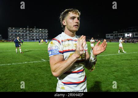 Wakefield, England - 22nd September 2023  Wakefield Trinity's Jack Croft. Rugby League  Betfred Super League , Wakefield Trinity vs Hull Kingston Rovers at Be Well Support Stadium, Wakefield, UK Stock Photo