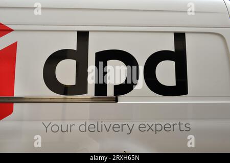 DPD van  signage. Stock Photo