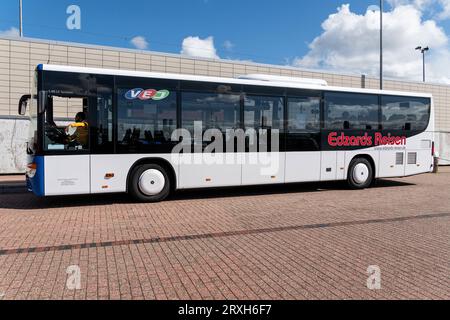 Edzards Reisen Setra S 415 LE business bus at Norddeich Mole bus station Stock Photo