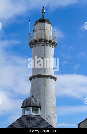 Beautiful Autumn views of the 1823 Tayport High Lighthouse in Fife, Scotland Stock Photo
