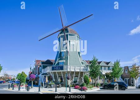 Lynden Dutch Village Windmill, Lynden, Washington, USA Stock Photo