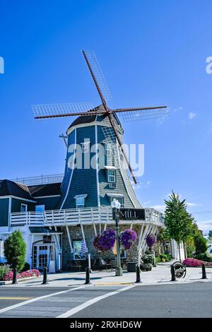 Lynden Dutch Village Windmill, Lynden, Washington, USA Stock Photo