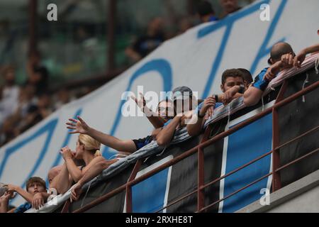 Milan, Italy, 16th September 2023. FC Internazioanle fans the Serie A match at Giuseppe Meazza, Milan. Picture credit should read: Jonathan Moscrop / Sportimage Stock Photo