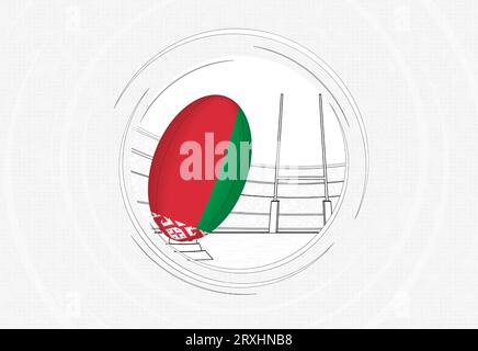 Flag of Belarus. Belarusian Rugby flag. Vector Illustration Stock ...