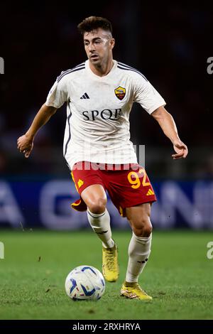 Stephan El Shaarawy of AS Roma in action during the Serie A football match between Torino FC and AS Roma. Stock Photo