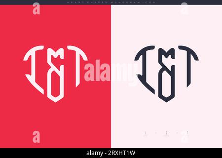heart initial logo with love shape letters icon vector illustration template Stock Vector