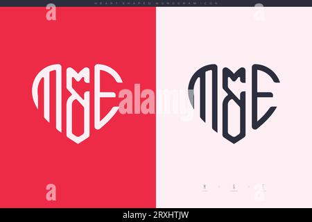 heart initial logo with love shape letters icon vector illustration template Stock Vector