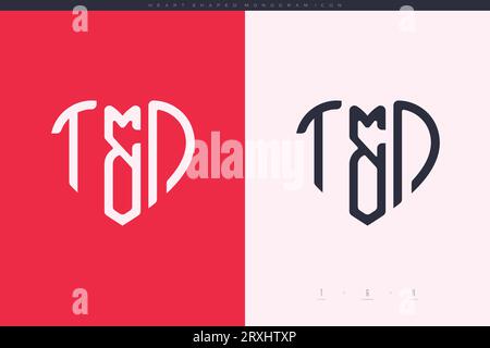 heart initial logo with love shape letters icon vector illustration template Stock Vector