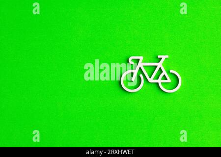 Bicycle on green background - World bicycle day concept Stock Photo