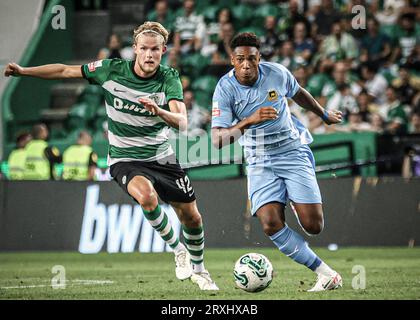 X during Liga Portugal Betclic 23/24 game between SC Farense and Sporting  CP at Estadio de Sao Luis, Faro. (Maciej Rogowski Stock Photo - Alamy