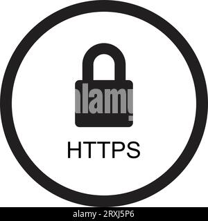 Https Protocol - Browsing Trends and Connection Security,vector illustration symbol design Stock Vector