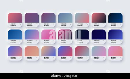 Pale Rgb Color Palette, Gradient Colour Swatches in RGB, HEX Colors, Paint ...