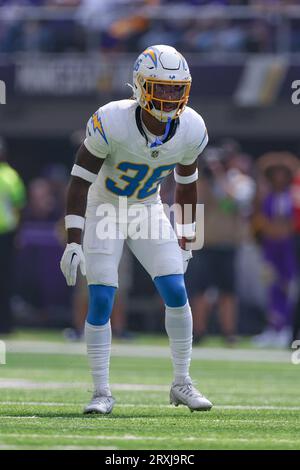 Los Angeles Chargers cornerback Ja'Sir Taylor (36) plays against