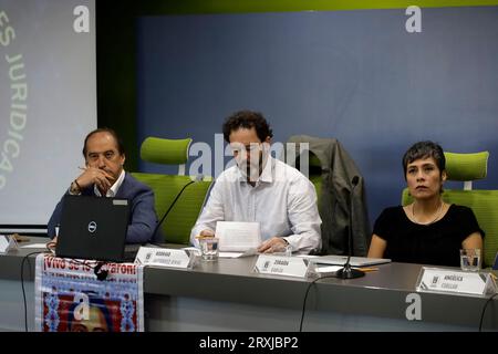 Non Exclusive: September 25, 2023, Mexico City, Mexico: Carlos Beristain, former member of the Interdisciplinary Group of Independent Experts; Rodrigo Stock Photo