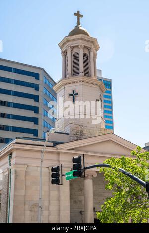 Nashville, TN, USA - June 29, 2022: The Downtown Presbyterian Church Stock Photo