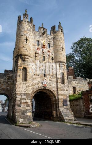 Micklegate Bar medieval entrance to the city of York Stock Photo