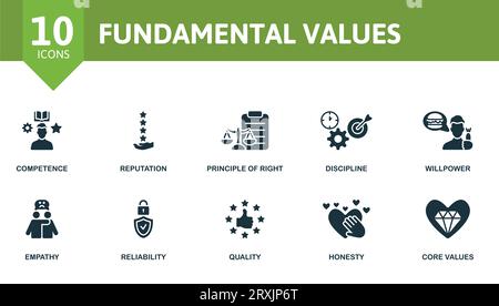 Core values icons High-Quality Vector Icons Collection with Editable ...
