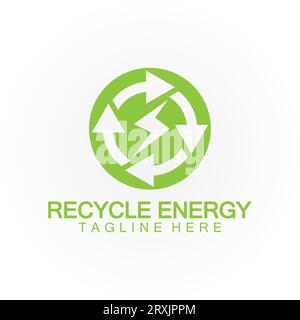 Recycle Energy Recycle Power Logo vector illustration icon design Stock Vector