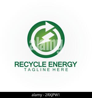 Recycle Energy Recycle Power Logo vector illustration icon design Stock Vector
