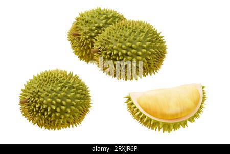 The fruit durian, delicious fruit, 3d rendering. Digital drawing. Stock Photo