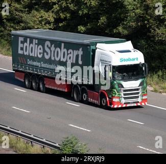 Eddie Stobart lorry on the M40 motorway, Warwickshire, UK Stock Photo