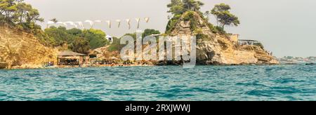 Panorama of Cameo island in Zakynthos in Greece. Stock Photo