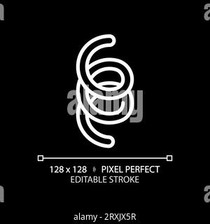 2D customizable thin line white spirochete icon Stock Vector