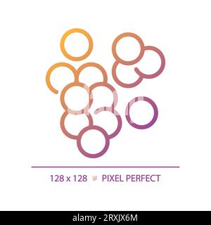 2D simple thin line gradient coccus icon Stock Vector