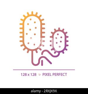 2D simple thin line gradient vibrio cholerae icon Stock Vector