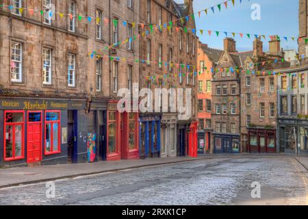 Victoria Street in Edinburgh, Scotland Stock Photo