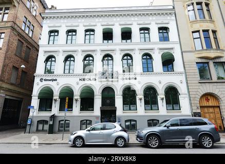 Beautiful old buildings on Stortorget,Malmö, Sweden Stock Photo