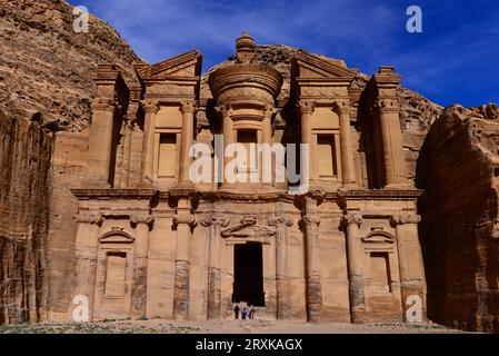 Ad Deir (aka the Monastery), a 1st Century A.D. rock monastery and later a Byzantine Church in Petra, Jordan Stock Photo