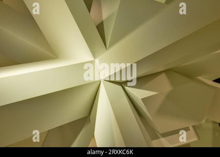 View of the geometric columns - abstract Stock Photo