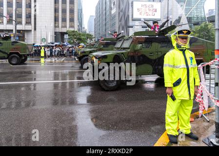 Arms Forces Day military parade of Korean Army in Seoul capital of South Korea on 26 September 2023 Stock Photo