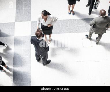 High angle view of businesspeople Stock Photo