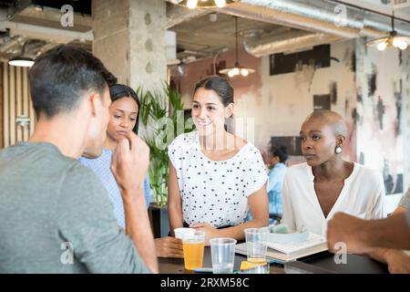 Colleagues having drinks Stock Photo