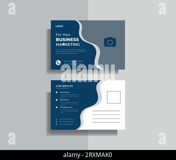 post card template vector creative Professional modern school hospital medical new simple post card template design. Stock Vector