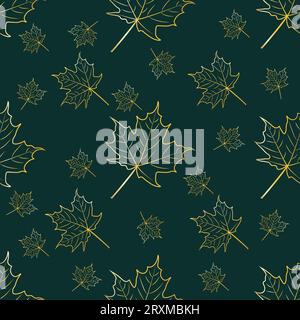 Fall leaf seamless pattern. Autumn foliage. Background for your design wallpapers, pattern fills, web page, surface textures. Vector illustration Stock Vector