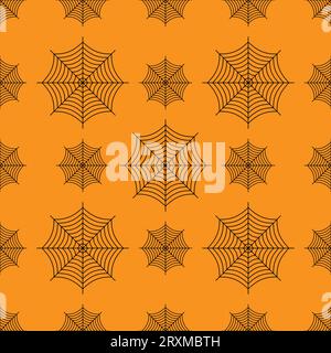 Spider web seamless pattern. Halloween texture perfect for gift wrapping, home decor and textiles. Vector illustration Stock Vector