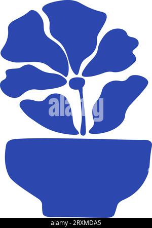 Abstract contemporary collage Matisse inspired, organic shapes. Botanical poster, contemporary minimalist wall art. Vector illustration Stock Vector
